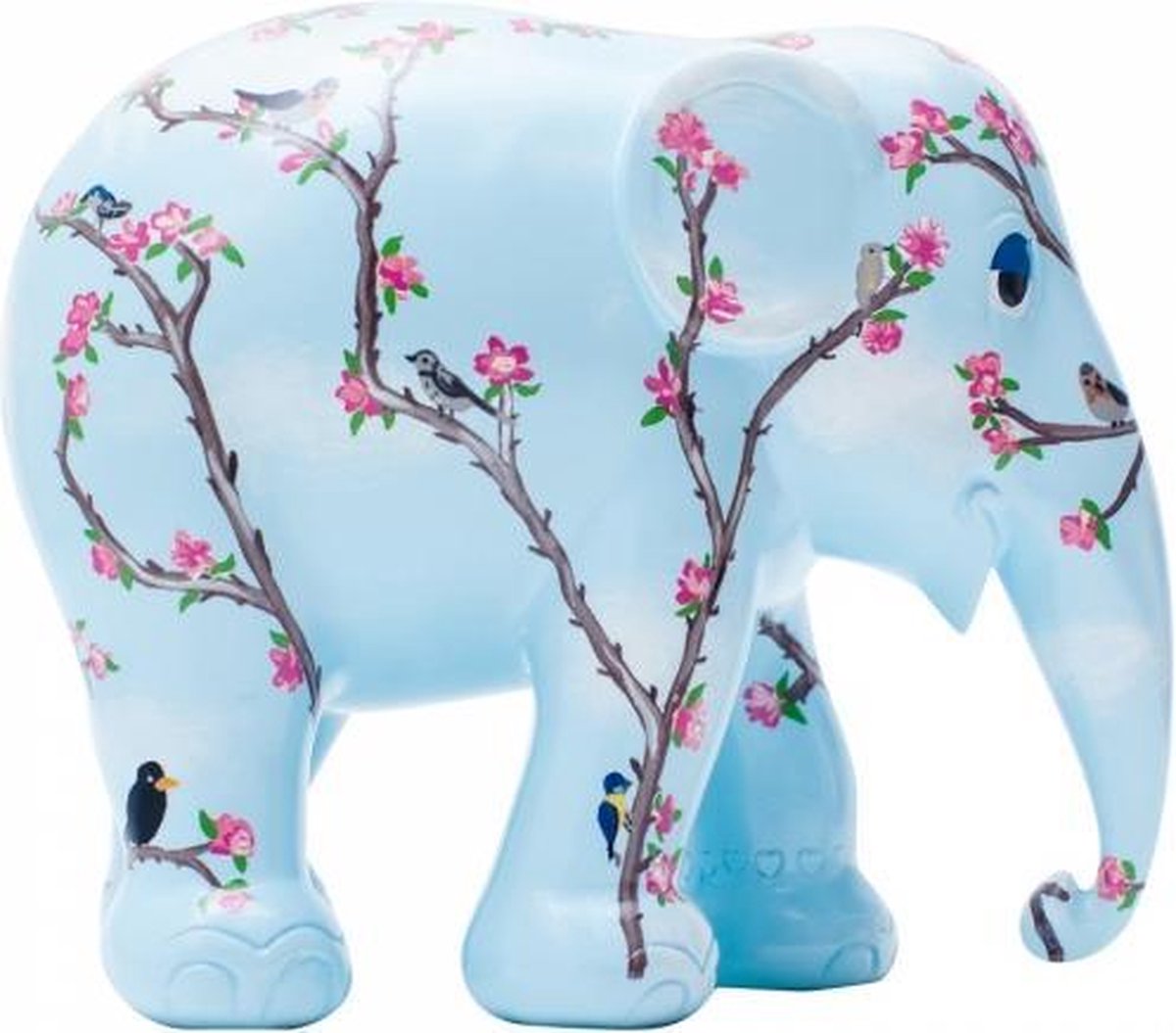 Blossom & Birds 10 cm Handgemaakt Olifantenstandbeeld