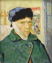 Vincent van Gogh, Zelfportret met verbonden oor, 1889 op canvas, afmetingen van dit schilderij zijn 60x90 cm