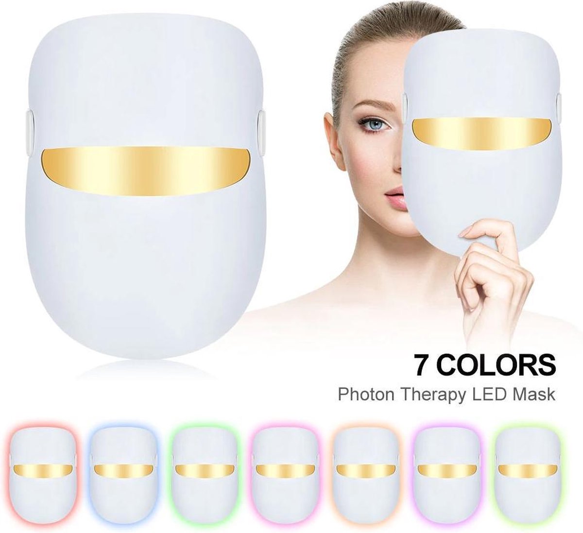 Led Masker LED Gezichtsmasker - 7 Verschillende Behandelingen - LED Masker ...