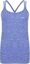 LXURY Spaghettibandjes Tanktop Dames Blauw - Maat XXS/XS - Sportshirt - Performance - Naadloze Hemd - Mouwloos Shirt - Sportkleding - Sport Tanktop