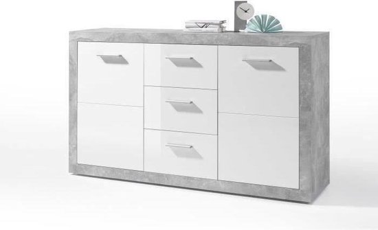 Emob - Dressoir - Wit - 147x37x89 cm