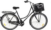 Wheelerz vélo de ville classique 26 pouces noir | y compris le transporteur avant et la caisse