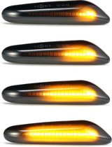 LED Dynamic Zijknipperlichten voor BMW E90 E91 E92 E93 E60 E87 E82 E46 – Smoke / Zwart