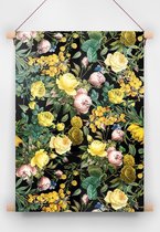 Made on Friday - Textielposter Lush Flowers Yellow - 60x90cm - Kendal (Twill 210 gr./m2)