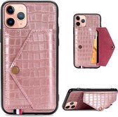 Apple iPhone 8 | iPhone 7 Telefoonhoesje | Hoogwaardig PU Leren Hoesje | Kaarthouder | Card Case | Roze