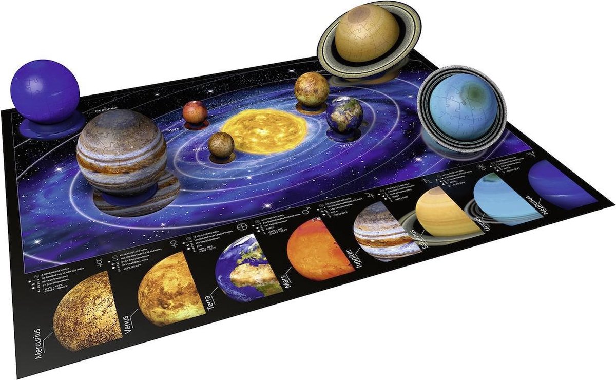 Ravensburger 3D Zonnestelsel - 3D puzzel - 27/54/72/108 stukjes — afbeelding 8