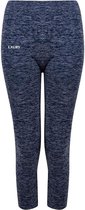 LXURY Dames Cropped Sportlegging  Maat L/XL - Blauw - Driekwart -  Hoge Taille - Sportbroek - Gymshark