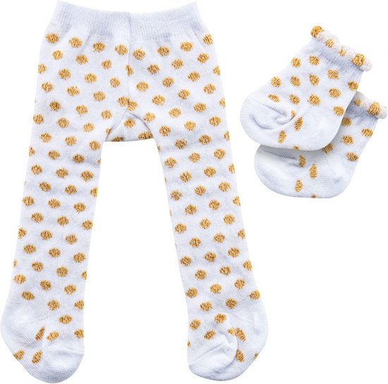 Heless Collants & Chaussettes Poupée Animaux Amusants – 3 Motifs Panda Girafe Lapin 35-45 Cm