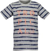 Blue Seven Shirt  'Tropical' Grijs Maat 140