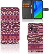 GSM Hoesje Huawei P Smart 2020 Bookcase Aztec Purple