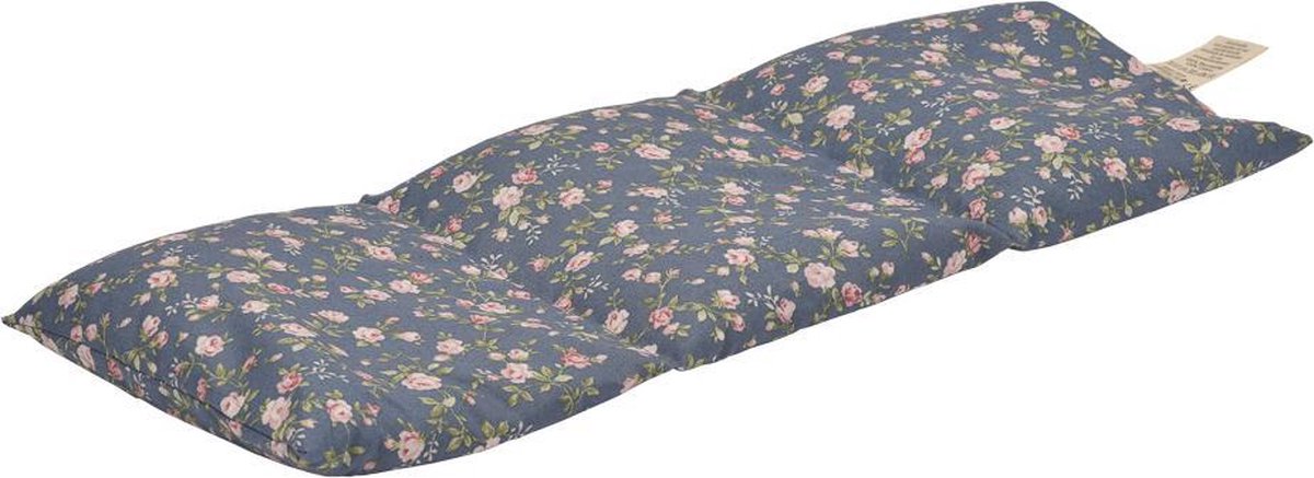 Goedkoopste Druivenpitkussen Jumbo - 20 x 50cm - Blauw met Bloemen
