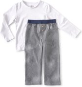 Little Label Pyjama Jongens - Maat 122-128 - Grijs, Wit - Zachte BIO Katoen