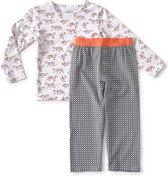 Little Label Pyjama Jongens - Maat 98-104 - Rood, Wit, Zwart - Zachte BIO Katoen