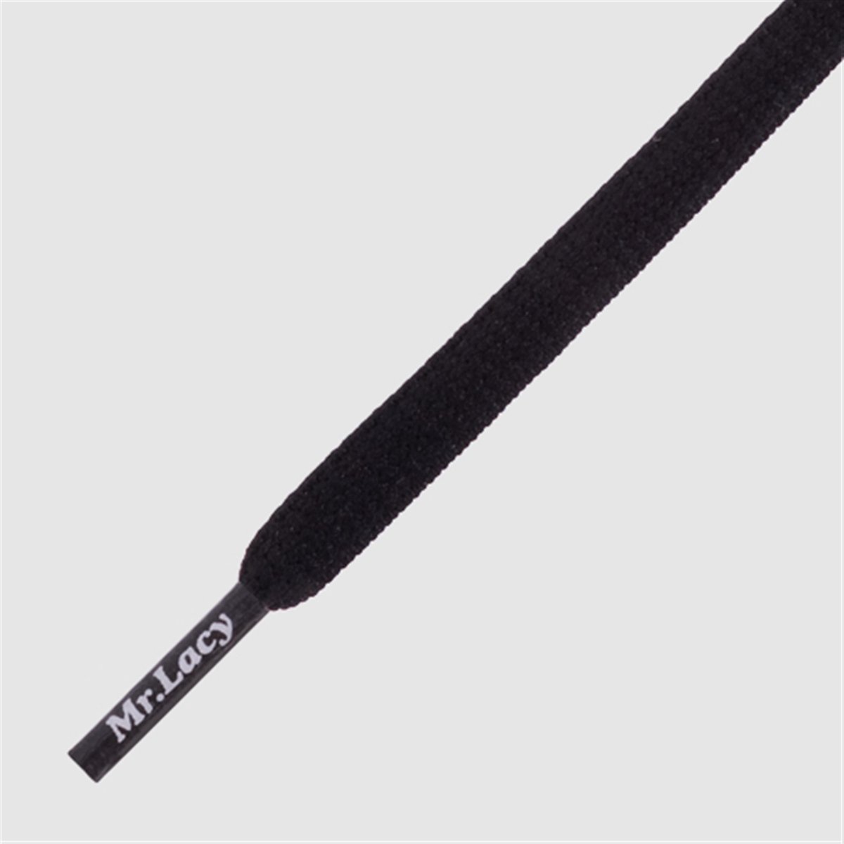 Mr Lacy veter slimmies zwart 130cm lang 8mm breed