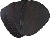 Onderzetters 'brown' KMCT collection | luxe full grain leather 6 stuks