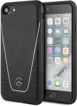 iPhone SE (2020)/8/7/6s/6 Backcase hoesje - Mercedes-Benz - Effen Zwart - Leer