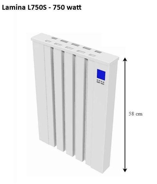 Speksteenradiator;Lamina Electrische radiator met koalitsteen 750 Watt ;  Voor ca 6-8... | bol.com
