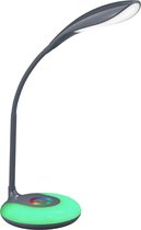 LED Bureaulamp - Tafelverlichting - Trion Krato - 4W - Warm Wit 3000K - Rond - Mat Zwart - Kunststof - BSE