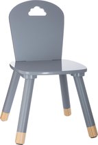 Atmosphera Kinderstoeltje grijs voor aan een kleine kindertafel - kinderstoel - bijpassende tafel ook te verkrijgen bij ons (BEAU By Bo) - houten stoeltje voor kinderen