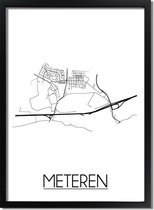 DesignClaud Meteren Plattegrond poster A2 poster (42x59,4cm)