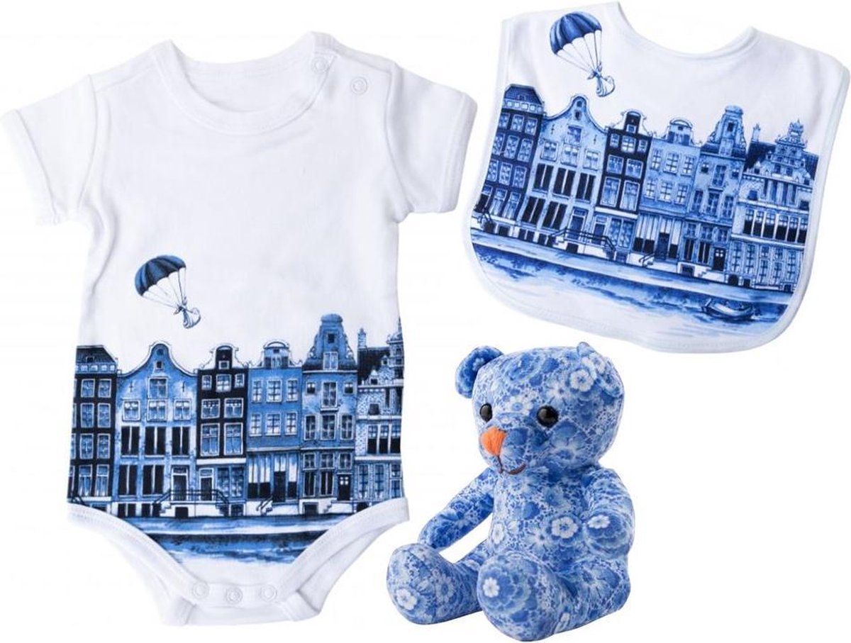 Kraamcadeautjes set van 3 - Baby cadeauset - Babyknuffel - Cadeau baby -  Geschenkset baby - Baby cadeau - Typisch Nederlands - Baby cadeaupakket