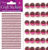 Oaktree - Stickers Diamantjes Roze (per vel) 3mm