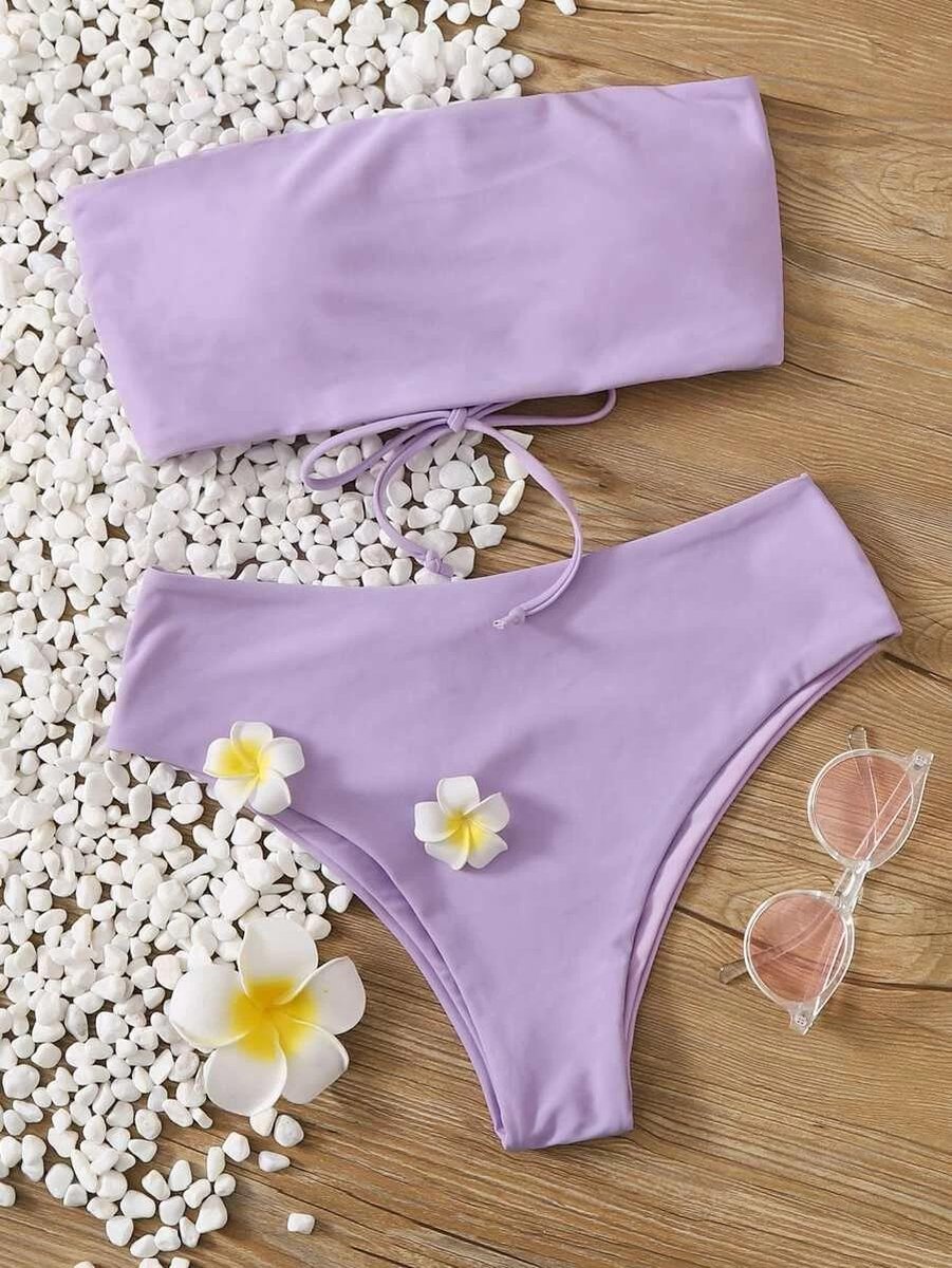 Sociologie privacy Heup Bikini dames met hoge taille in lila paars | SHEIN | maat M | bol.com