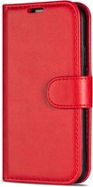 Huawei P40 Lite Book case + screen protector/ Rico Vitello L Wallet case kleur Rood