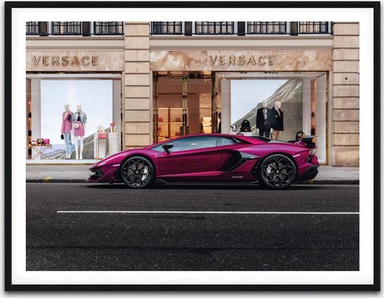 Oneffenheden Maaltijd specificeren Luxe Fotolijst Versace Store Lamborghini 52,5 x 72,5 cm | Versace Schilderij  |... | bol.com