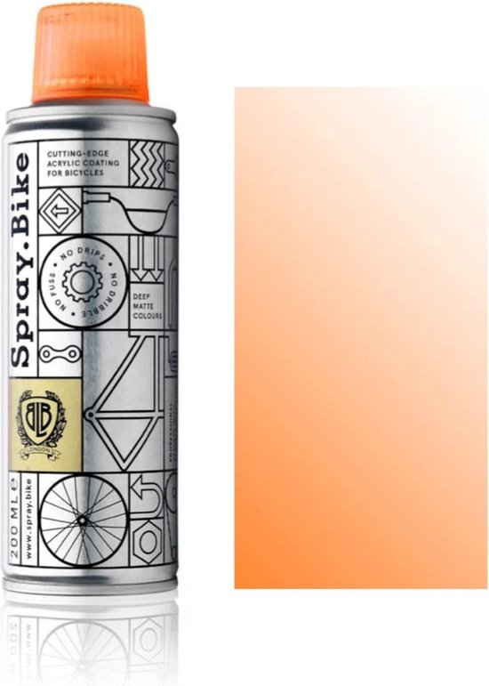Spray.Bike Transparant Fluor Oranje Fietsverf - Pocket Clears 200ml Fiets Verf | bol.com
