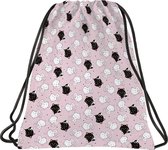 BackUP Gymbag Sweet Kittens - 41 x 35 cm - Roze