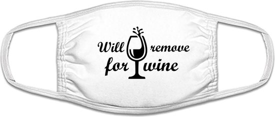 Wijn mondkapje Covid-19 | bedrukt | logo | Wit mondmasker van | bol.com