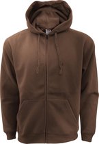 Fruit Of The Loom Heren Met Ritssluiting Sweatshirt Met Capuchon / Hoodie (Chocolade)