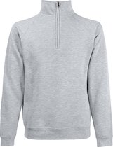 Fruit Of The Loom Heren Ritssluiting Neck Sweatshirt (Heather Grijs)