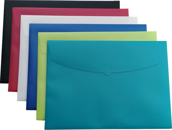 EXXO # 93200 – A2 Action Wallet – Strapless Elastomap – Assorti kleuren - 6  stuks | bol.com