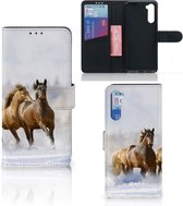 GSM Hoesje OnePlus Nord Wallet Book Case Paarden