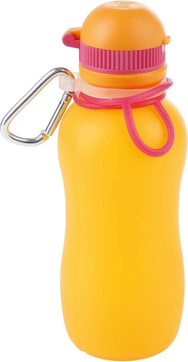 Viv Bottle 3.0 - Opvouwbare Siliconen Fles / Bidon - Oranje 300ml