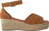 Notre-V Patted Leather Insock Sandalen - Met Sleehak - Dames - Cognac - Maat 40
