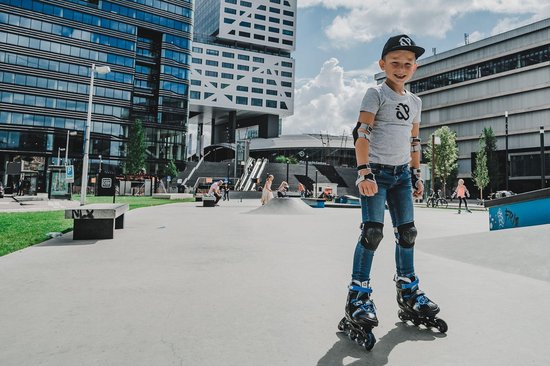 Nijdam Skate Beschermset Kinderen - Neo Nero - Zwart/Grijs - L
