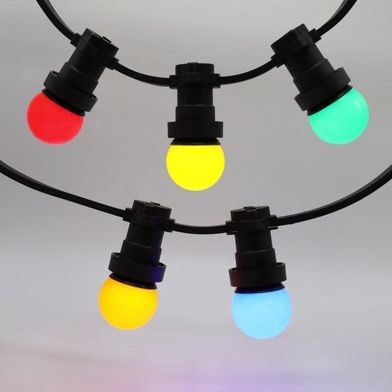 Lichtsnoer - 25 meter met 50 LED lampen - in 5 verschillende kleuren