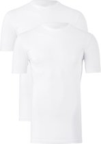 Claesen's Basics T-shirts (2-pack) - heren T-shirts O-hals - wit - Maat: L