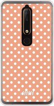 Nokia 6 (2018) Hoesje Transparant TPU Case - Peachy Dots #ffffff
