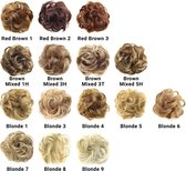 Haarstuk Brown Mixed5H Hairbun Messy Bun Donut Wrap Around Updo Hair Extensions Clip In