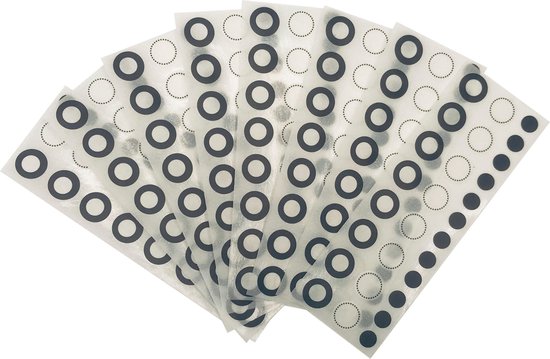 Stickers Stickervellen Bullet Journal | 6mm en 12mm | 224x | zwart-wit | bol.com