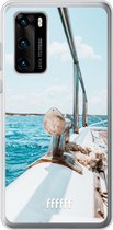 Huawei P40 Hoesje Transparant TPU Case - Sailing #ffffff