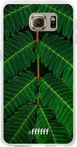 Samsung Galaxy S6 Hoesje Transparant TPU Case - Symmetric Plants #ffffff