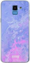 Samsung Galaxy J6 (2018) Hoesje Transparant TPU Case - Purple and Pink Water #ffffff