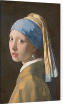 Meisje met de parel, Johannes Vermeer - Foto op Canvas - 100 x 150 cm