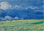 Korenveld onder onweerslucht, Vincent van Gogh - Foto op Posterpapier - 59.4 x 42 cm (A2)