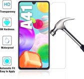 Screenprotector geschikt voor Samsung Galaxy A41 Screenprotector - Tempered Glass - Anti Burst - Anti Shock screen protector - Perfect fit - EPICMOBILE